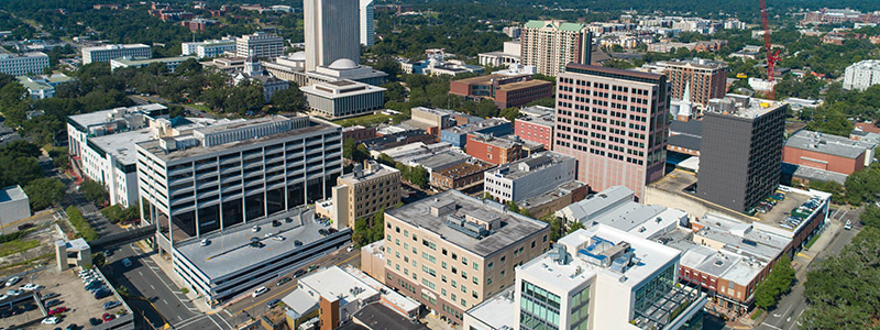 An image of the downtown skyline of Tallahassee