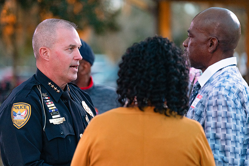 chief revell meets with members of the community