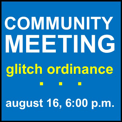 Glitch Ordinance Community Meeting