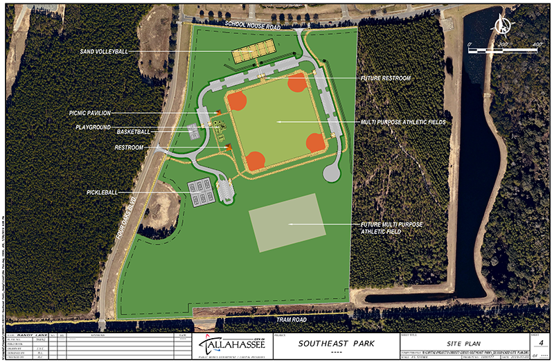 Site plan for the Southeast Park